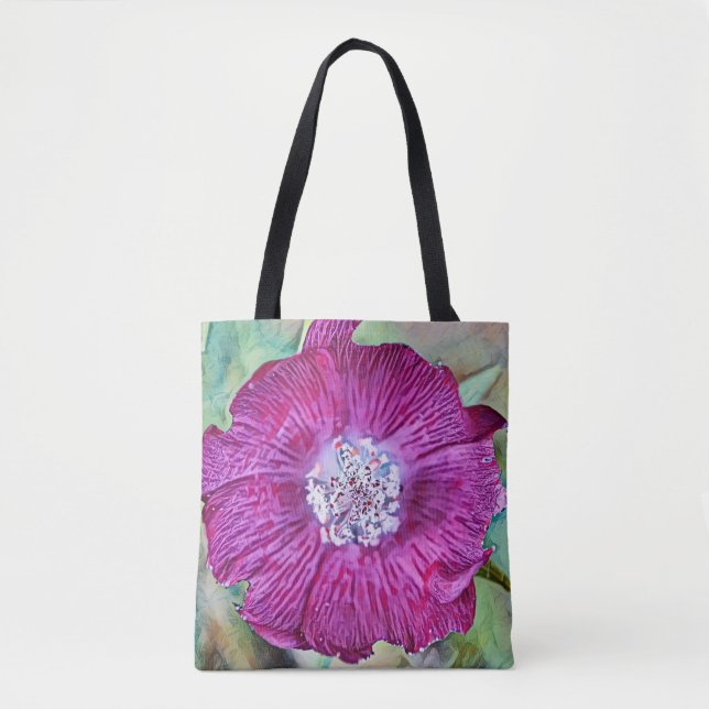 Tote Faith Magenta Poppy Art Bolsa (Frente)