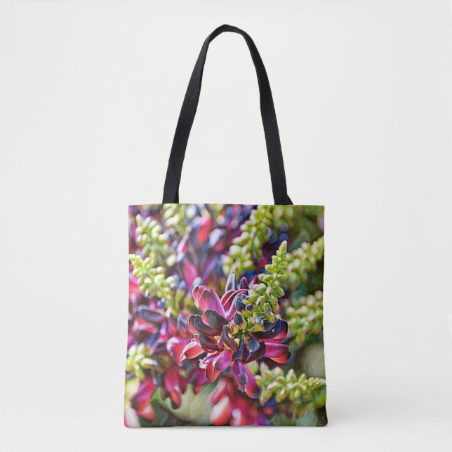 Tote Faith Purple Wisteria Flower Art Bolsa (Frente)