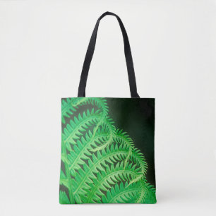 Tote Feche a fenda verde no bolsa preto