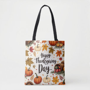 Tote Feliz Dia de Ação de Graças Bolsa