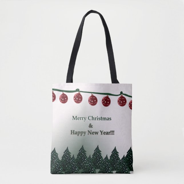 Tote Feliz Natal, Bolsa de Feliz ano novo (Frente)