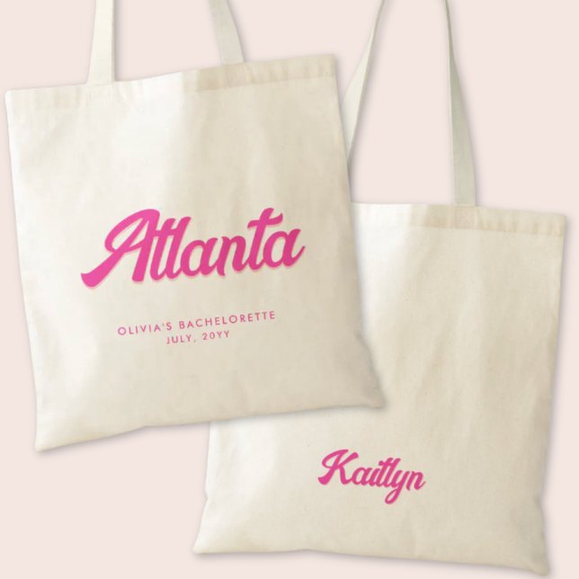 Tote Festa de solteira Personalizada da Bolsa Atlanta (Atlanta Bachelorette Party Tote Bag)