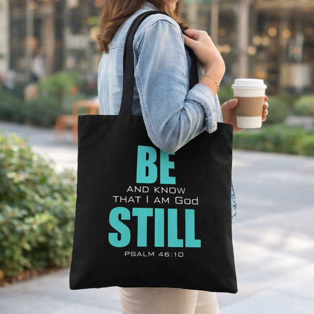 Tote Fique Calmo e Conheça Deus Salmo 46:10a Bolsa de I (Criador carregado)