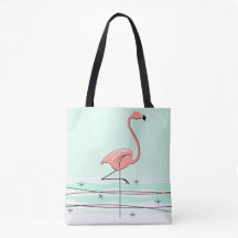 Flamingo Aqua por todo o bolsa