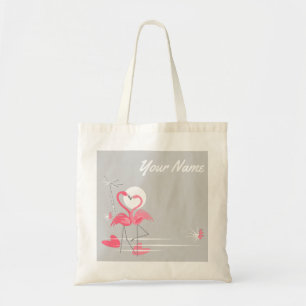 Tote Flamingo Love Side Name bolsa
