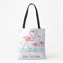 Flamingo Ocean Trio 2 Texto por todo o bolsa