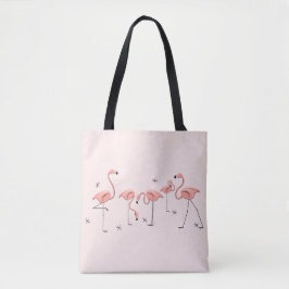 Tote Flamingos Pink Group por toda a bolsa
