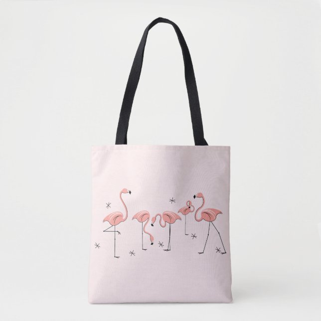 Tote Flamingos Pink Group por toda a bolsa (Frente)