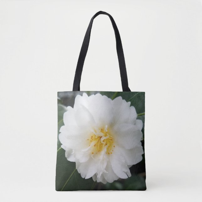 Tote Floral Branco Camellia Bolsa (Frente)