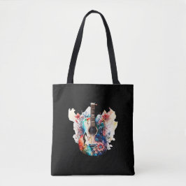 Tote Floral Guitar Bolsa