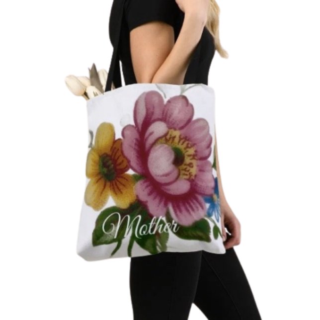 Tote Floral Inspirado em Porcelana (Chic tote bag for Mom—perfect for errands, shopping, and showing love this Mother’s Day)