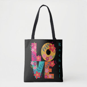 Tote Floral LOVE Blossom Personalizado Bolsa