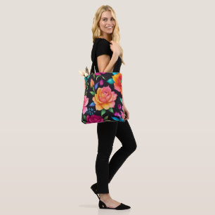 Tote Floral Patern Rosa Bolsa