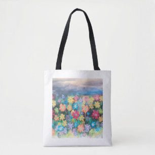 Tote Flores em Pastéis - Bolsa Expandido AI