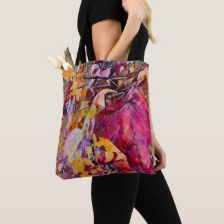Tote Folhas de queda transformadas em Bolsa de aquarela