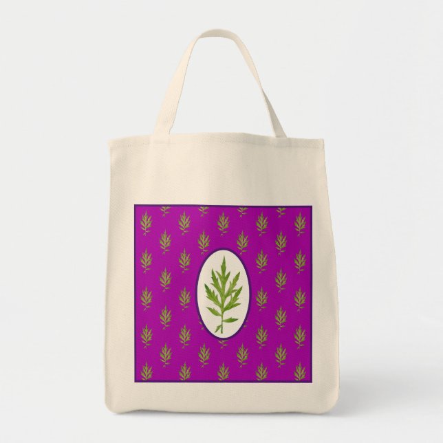 Tote Folhas Selvagens em uma Bolsa de Grocery (Frente)