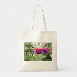 Tote Fuchsia Psalm 118:24 Bolsa