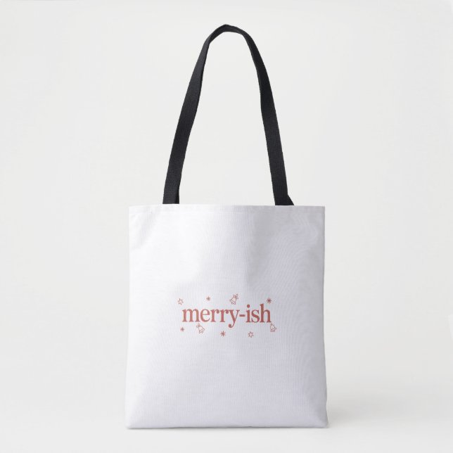  Tote | Funny Christmas Minimalist Gift Bag (Frente)