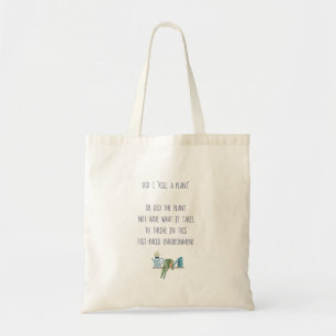 Tote Funny Garden Plant Killer Piada Humor Bolsa