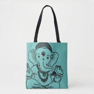 Tote Ganesh por todo o lado no bolsa impresso