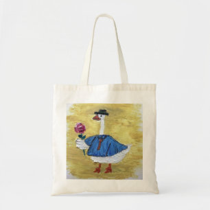 Tote Ganso encantador com camisa azul com Bolsa Rosa