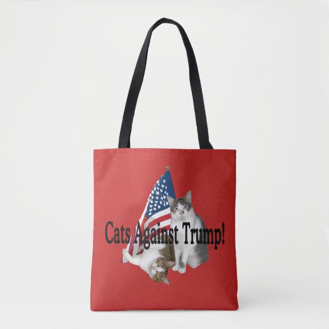 Tote "Gatos contra o bolsa do trunfo" (Frente)