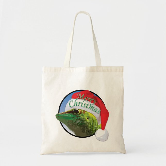 Tote Gecko Natal - Bolsa de Orçamento (Frente)
