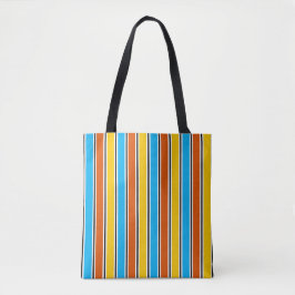 Tote Globe Stripe Classic em bolsa azul