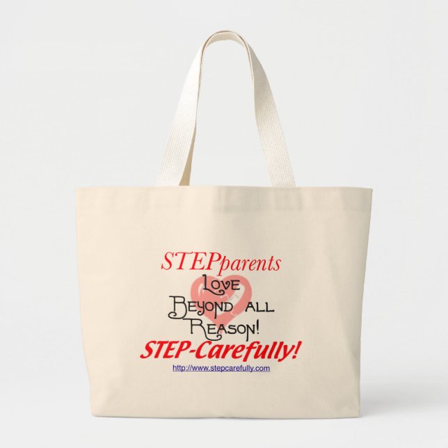 Tote Grande A bolsa de canvas do amor dos Stepparents (Frente)