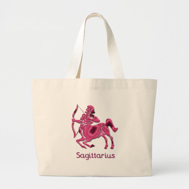 Tote Grande A bolsa de canvas do sinal do Sagitário (Frente)
