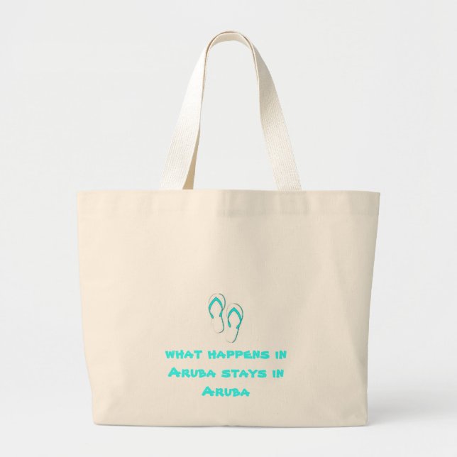 Tote Grande A bolsa de praia de Aruba (Frente)