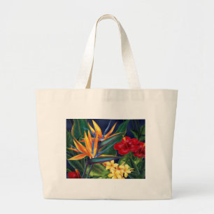 Tote Grande A bolsa de praia tropical do paraíso
