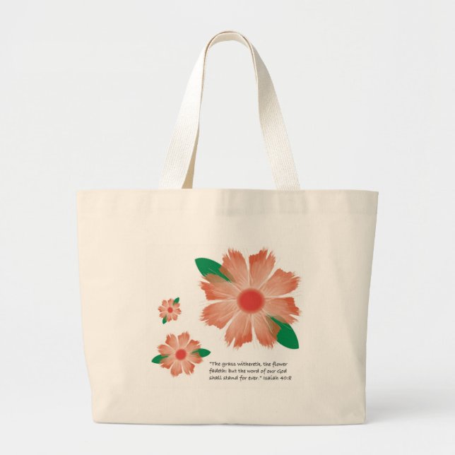 Tote Grande A flor desvanece-se o bolsa (Frente)