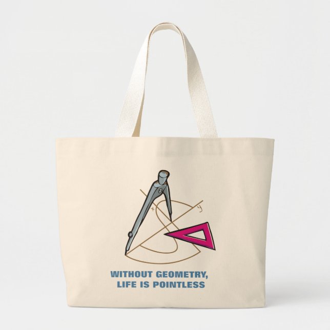 Tote Grande A vida é inútil sem geometria - bolsa de matemátic (Frente)
