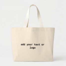 Tote Grande adicione sua bolsa de texto ou logotipo