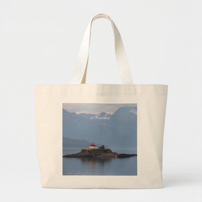 Tote Grande Alasca, Farol, fotografia, bolsa de comprada (Frente)