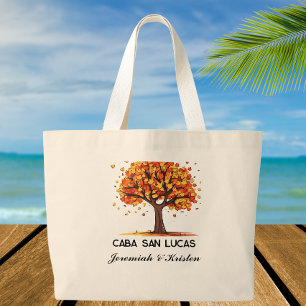 Tote Grande Árvore de outono personalizada Bolsa de casamento 