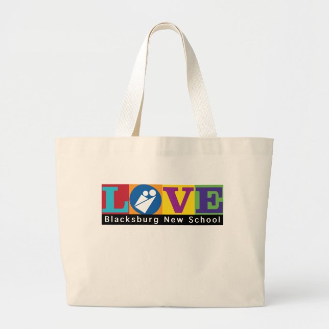 Tote Grande Blacksburg New School Merch Bolsa (Frente)