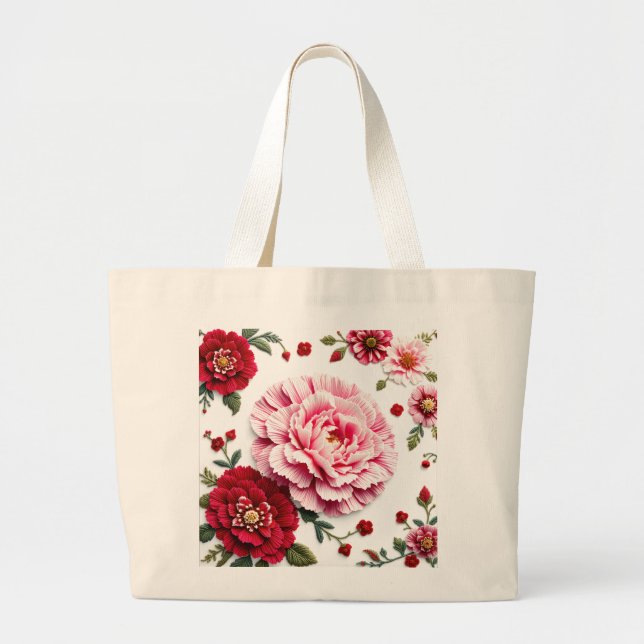 Tote Grande Bloom Bolely, A Flor de Nascimento do Bolsa Jumbo (Frente)
