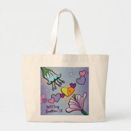 Tote Grande Bolsa - As flores de ART - Buellton.Art
