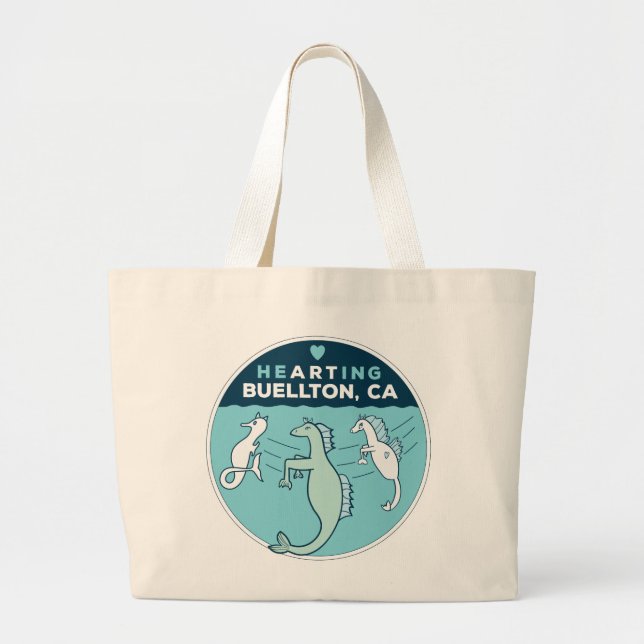 Tote Grande Bolsa - Axolotls Sob O Mar - Buellton.Art (Frente)