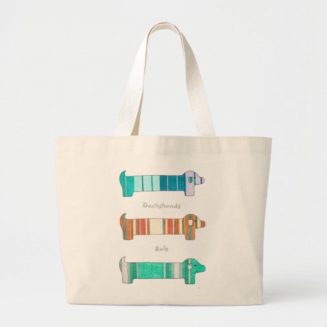 Tote Grande Bolsa Bonito - Regra de Dachshances (Frente)