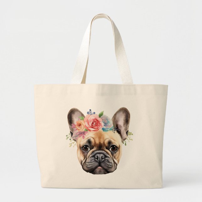 Tote Grande Bolsa Buldogue Francês (Frente)