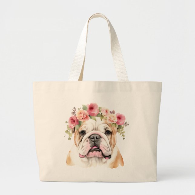 Tote Grande Bolsa Buldogue Inglês (Frente)