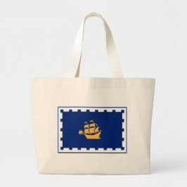 Tote Grande Bolsa com a Bandeira da Cidade de Quebec, Canadá