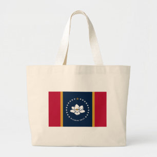 Tote Grande Bolsa com a Bandeira do Estado do Mississippi, EUA