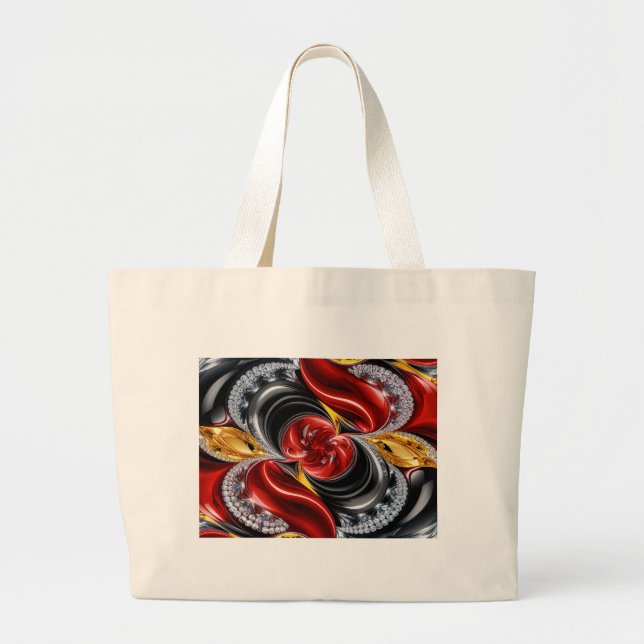 Tote Grande Bolsa com Design de Cores Alemãs (Frente)