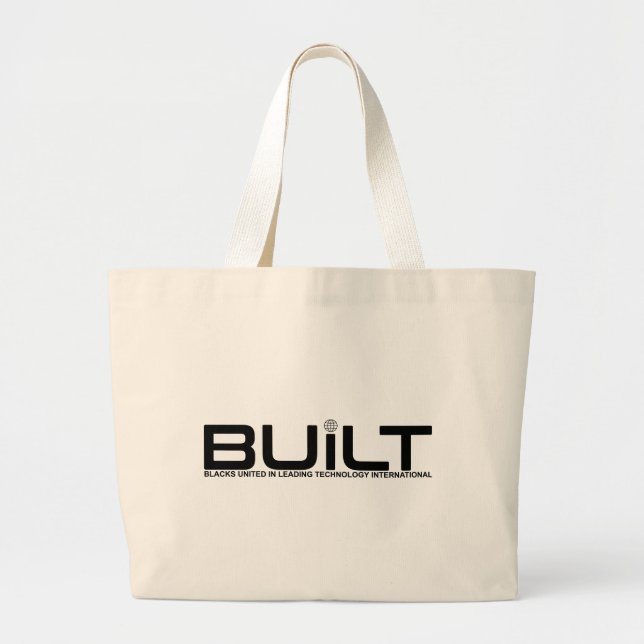 Tote Grande Bolsa com o logotipo BUiLT (Frente)