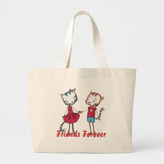 Tote Grande Bolsa de Amigos Felinos (Frente)