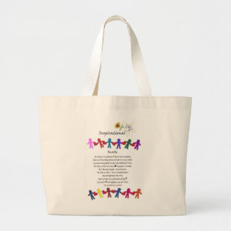 Tote Grande Bolsa de amizade Poem Especial Inspiracional